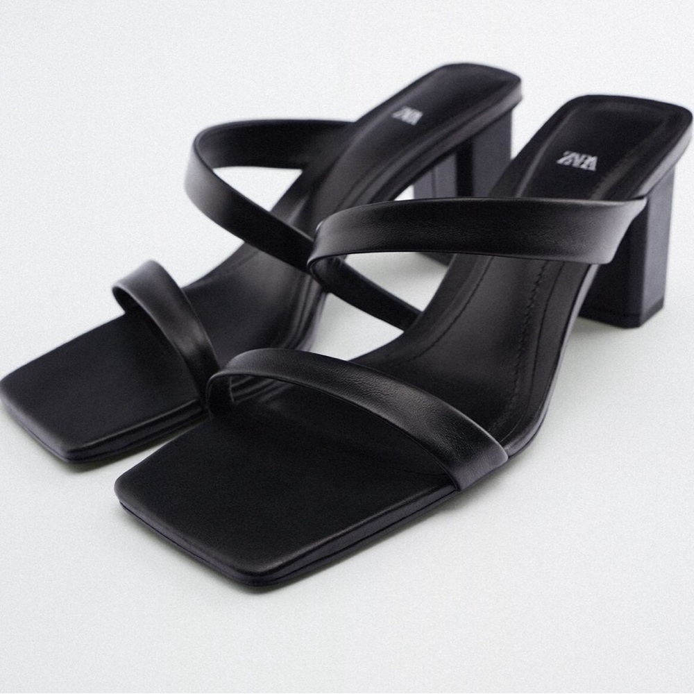 Zara Heeled Strappy Sandals - Size 6.5